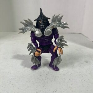 Vintage 1991 TMNT Super Shredder Action Figure Playmates Toys Purple Silver
